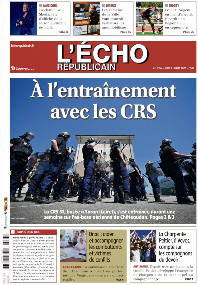 Portada de L'Echo Républicain (France)