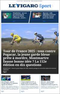 Portada de Le Figaro Sport (Francia)