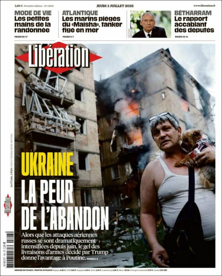 Portada de Libération (France)