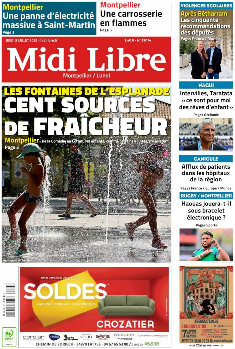 Portada de Midi Libre (France)