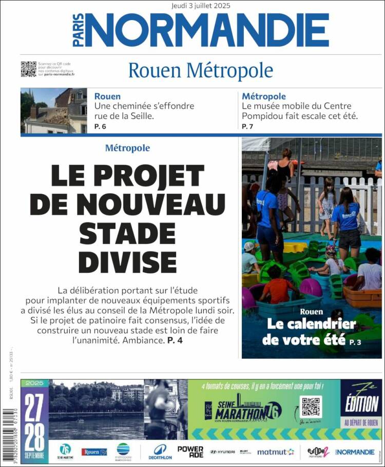 Portada de Paris Normandie (Francia)