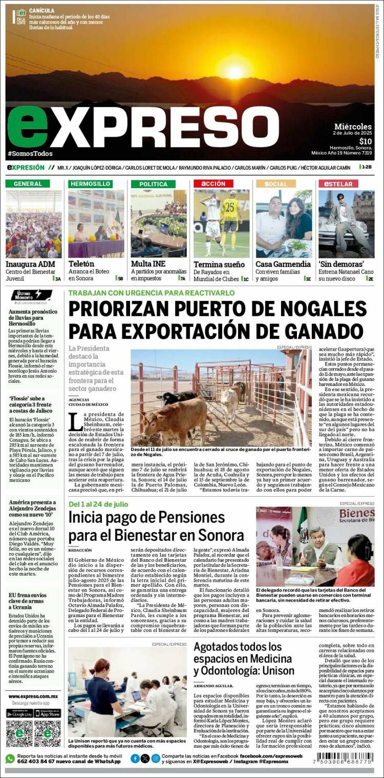 Portada de Expreso (Mexico)