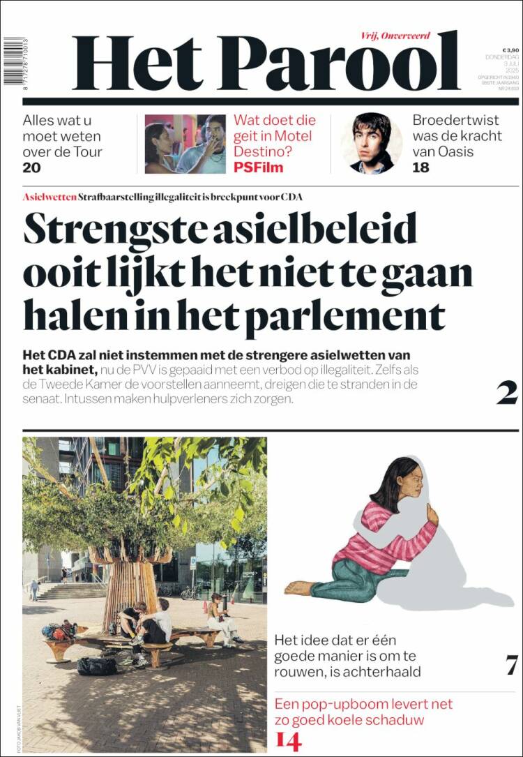 Portada de Het Parool (Países Bajos)