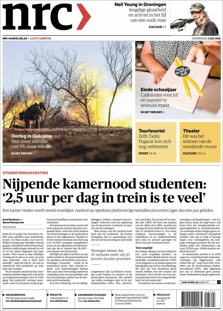 Portada de NRC Handelsblad (Netherlands)