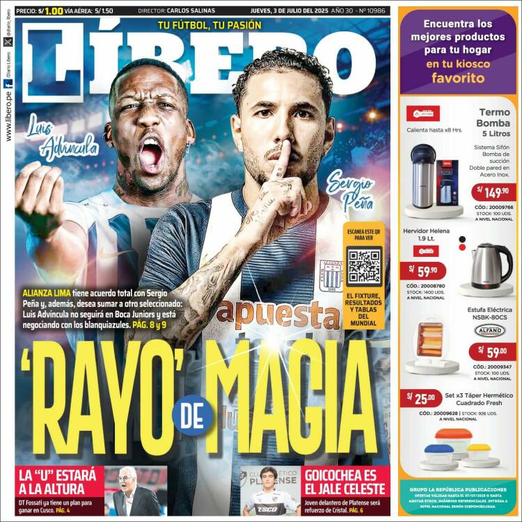 Portada de Líbero (Perú)