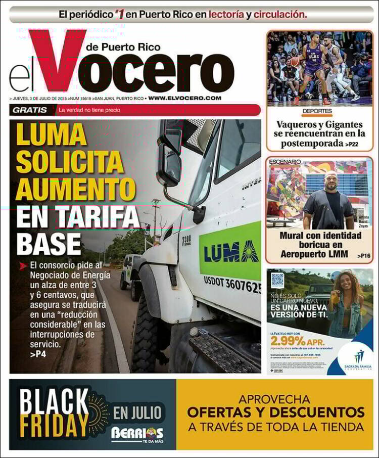 Portada de Vocero (Puerto Rico)
