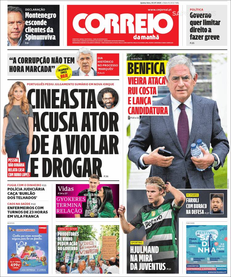 Portada de Correio da Manhã (Portugal)