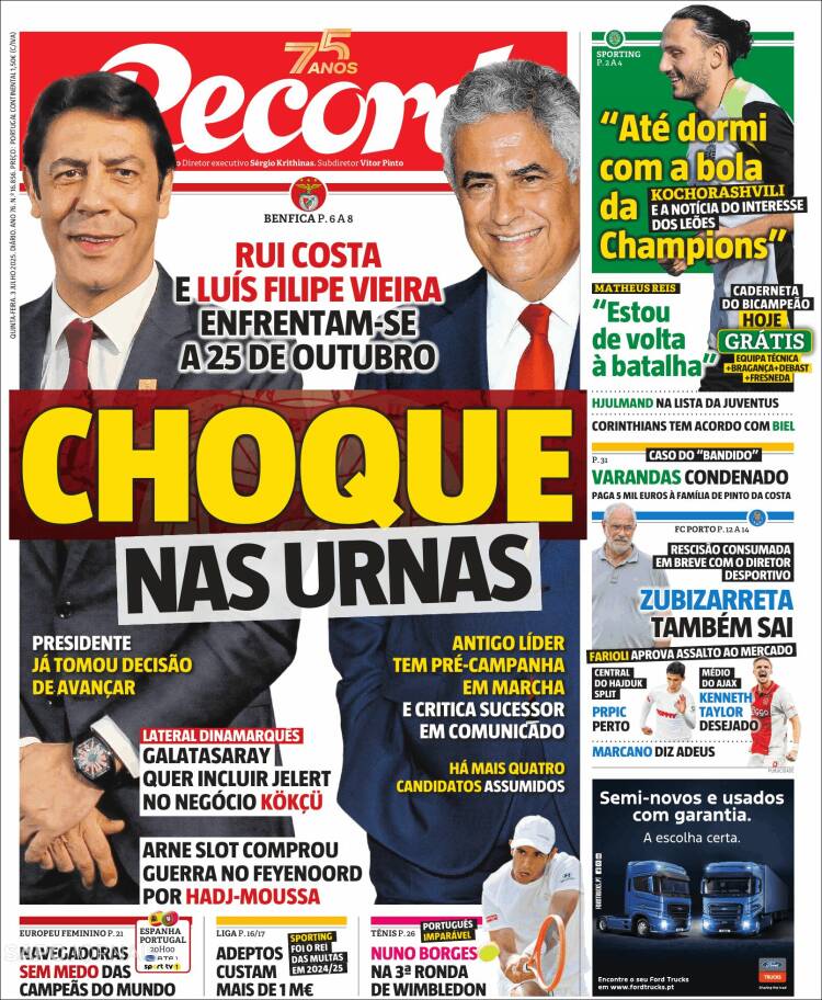 Portada de Record (Portugal)