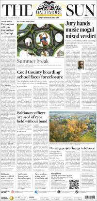 Portada de The Baltimore Sun (USA)