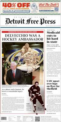 Portada de Detroit Free Press (USA)
