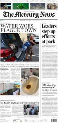 Portada de San Jose Mercury News (États-Unis)