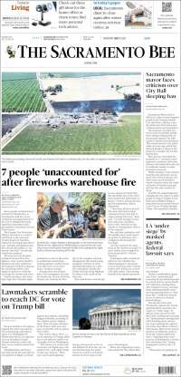 Portada de The Sacramento Bee (USA)
