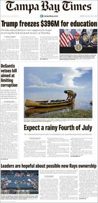 Portada de Tampa Bay Times (USA)