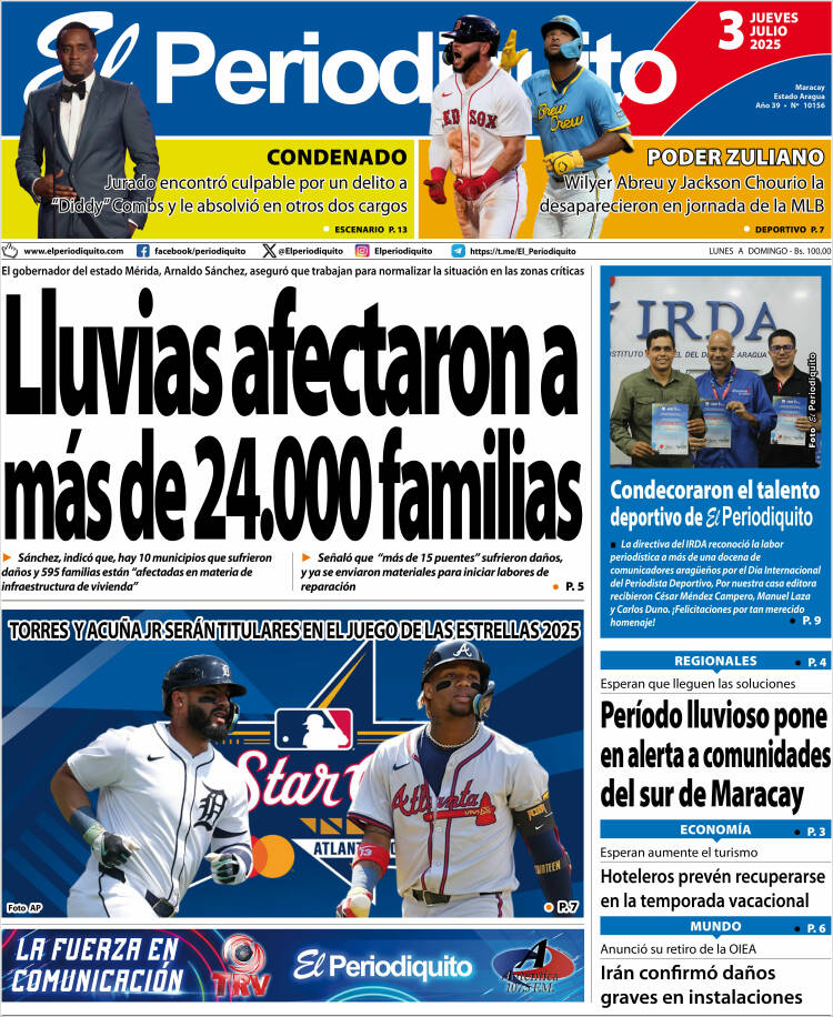 Portada de Periodiquito de Aragua (Venezuela)