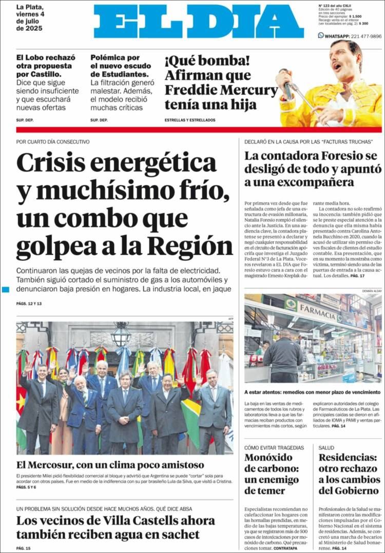 Portada de El Día de la Plata (Argentina)