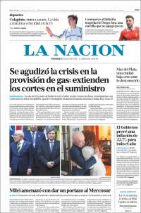 Portada de La Nación (Argentina)