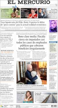 Portada de El Mercurio (Chile)