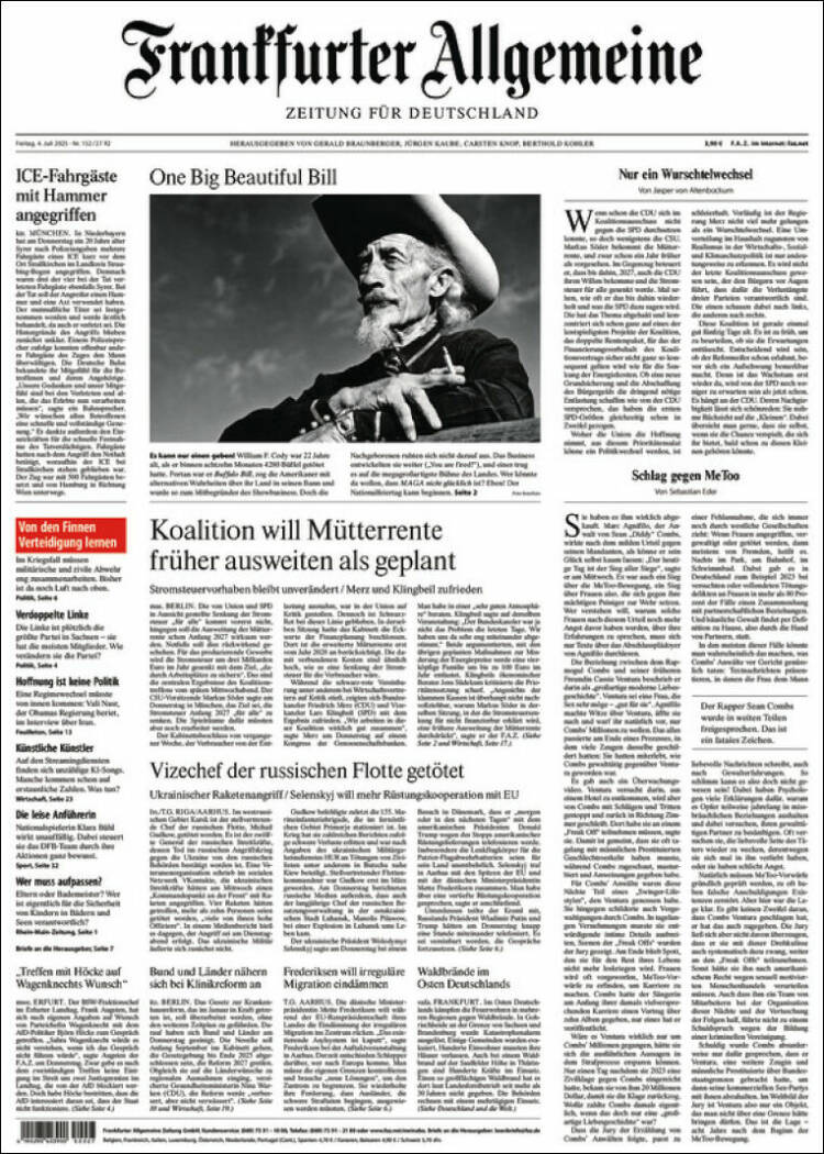 Portada de Frankfurter Allgemeine (Germany)