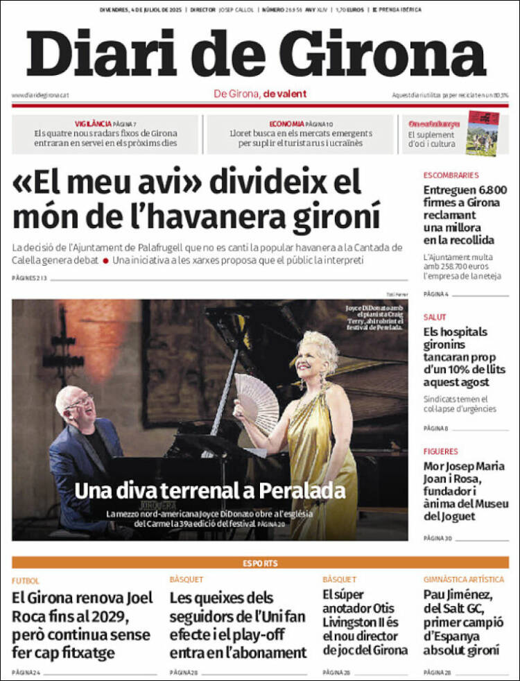 Portada de Diari de Girona (Spain)