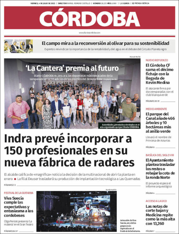 Portada de Diario de Córdoba (España)