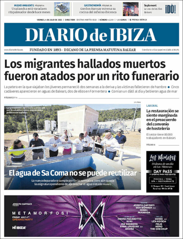 Portada de Diario de Ibiza (España)