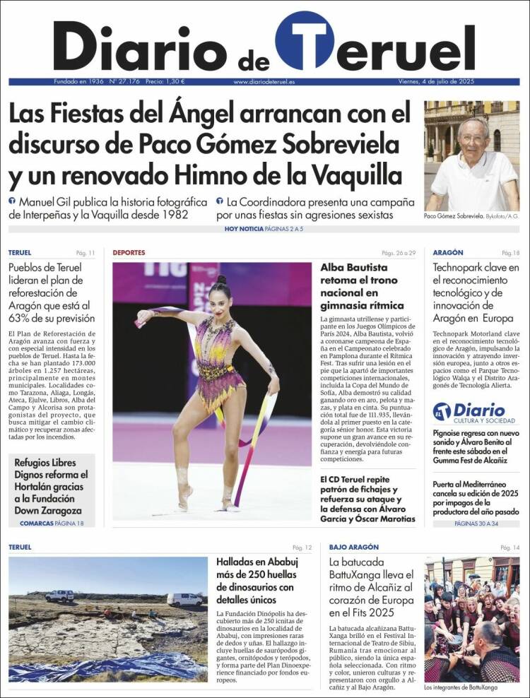 Portada de Diario de Teruel (España)