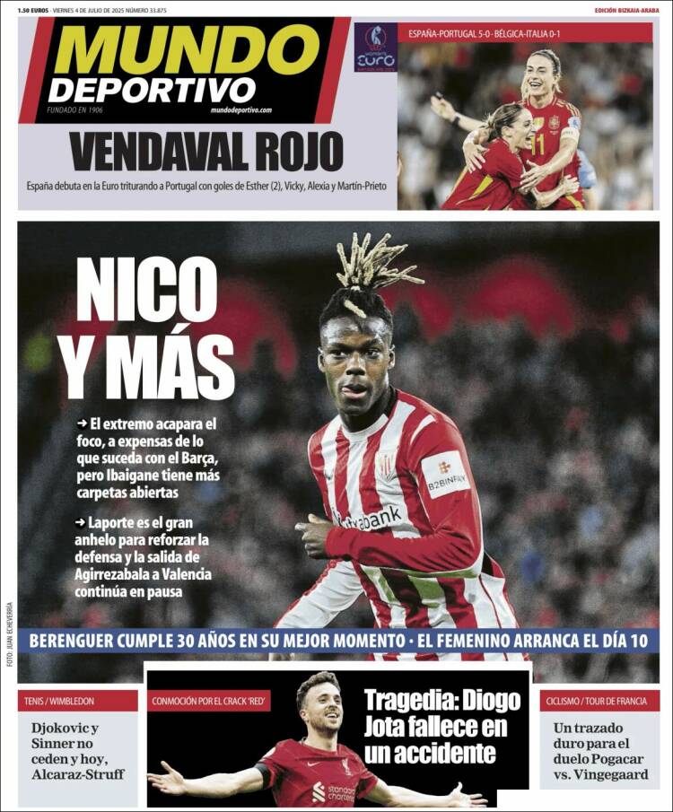 Portada de Mundo Deportivo Bizkaia (España)