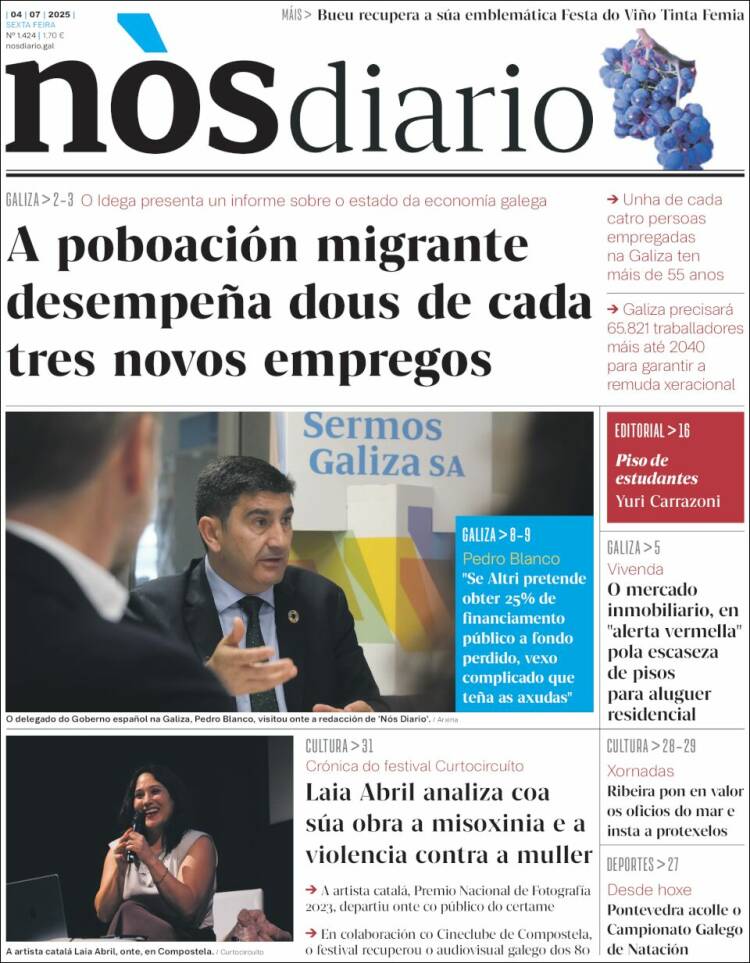 Portada de Nòs Diario (Spain)