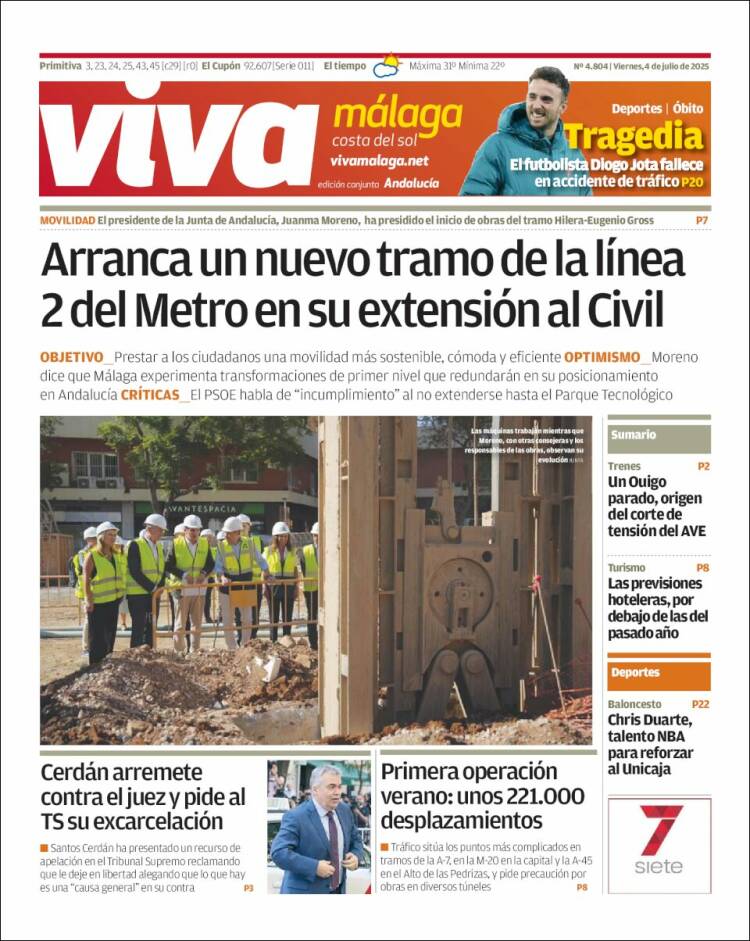 Portada de Viva Málaga (España)