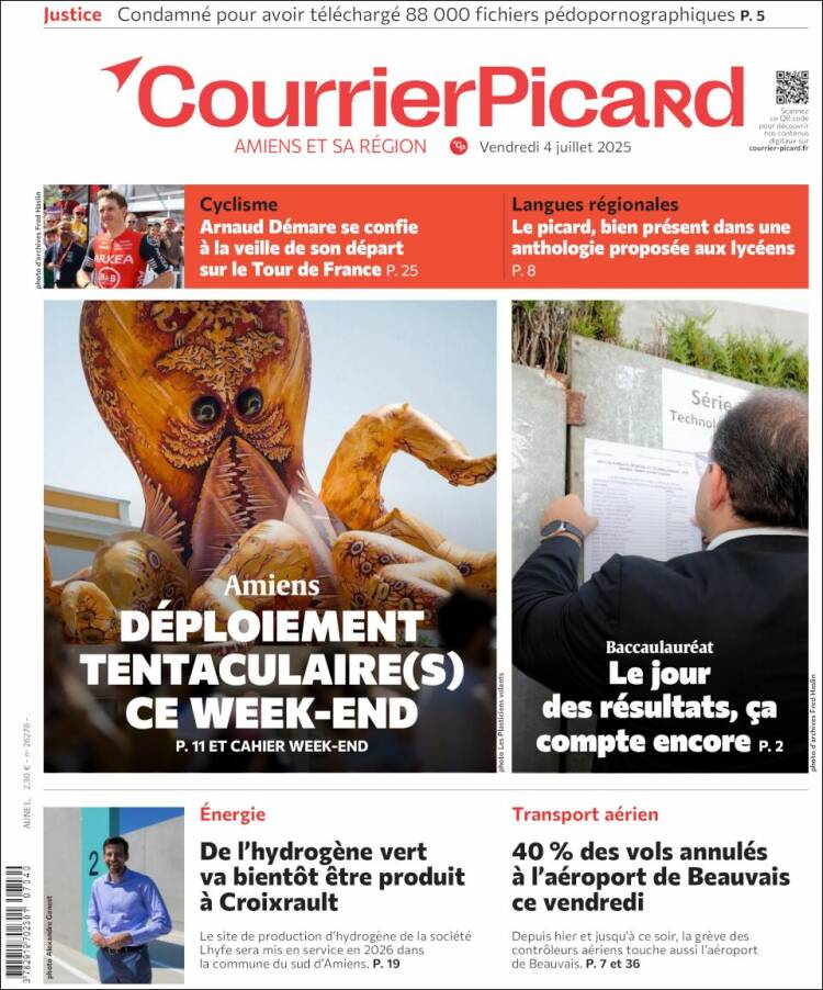Portada de Courrier Picard (Francia)