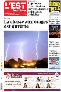 Portada de L'Est Republicain (Francia)