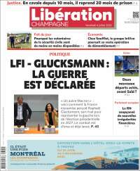 Portada de Libération Champagne (Francia)