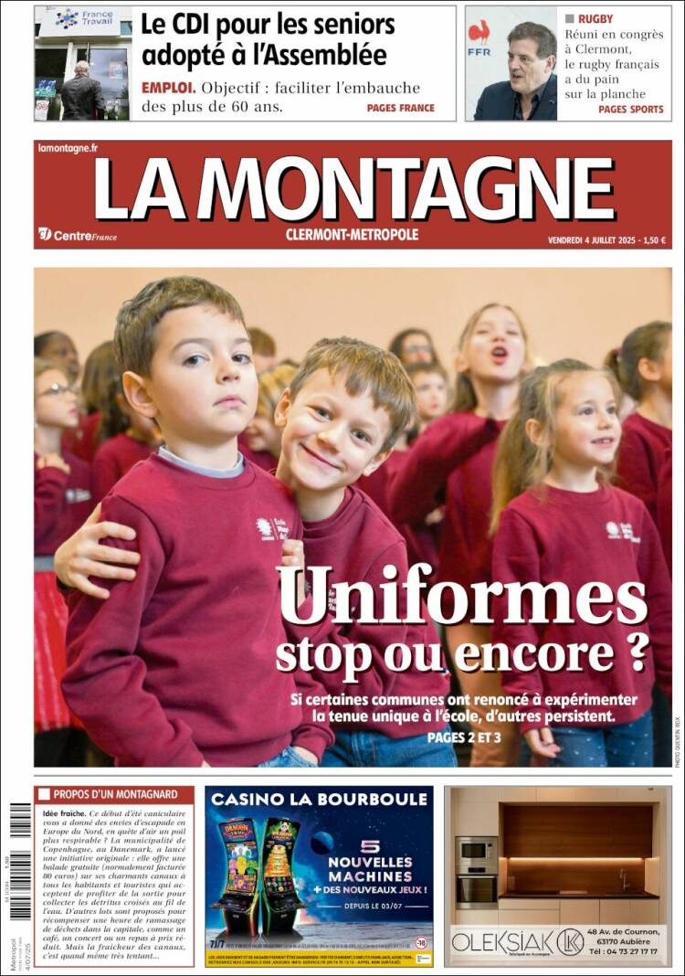 Portada de La Montagne (Francia)
