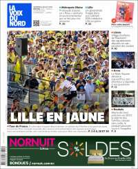 Portada de La Voix du Nord (Francia)