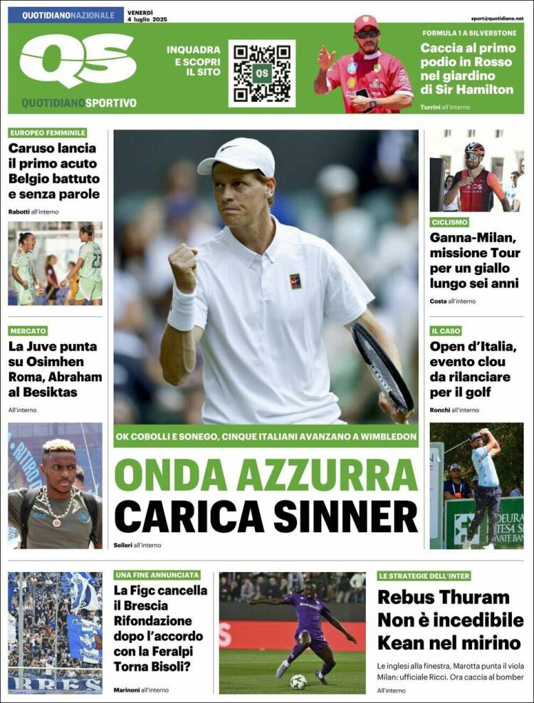 Portada de Quotidiano Sportivo (Italia)