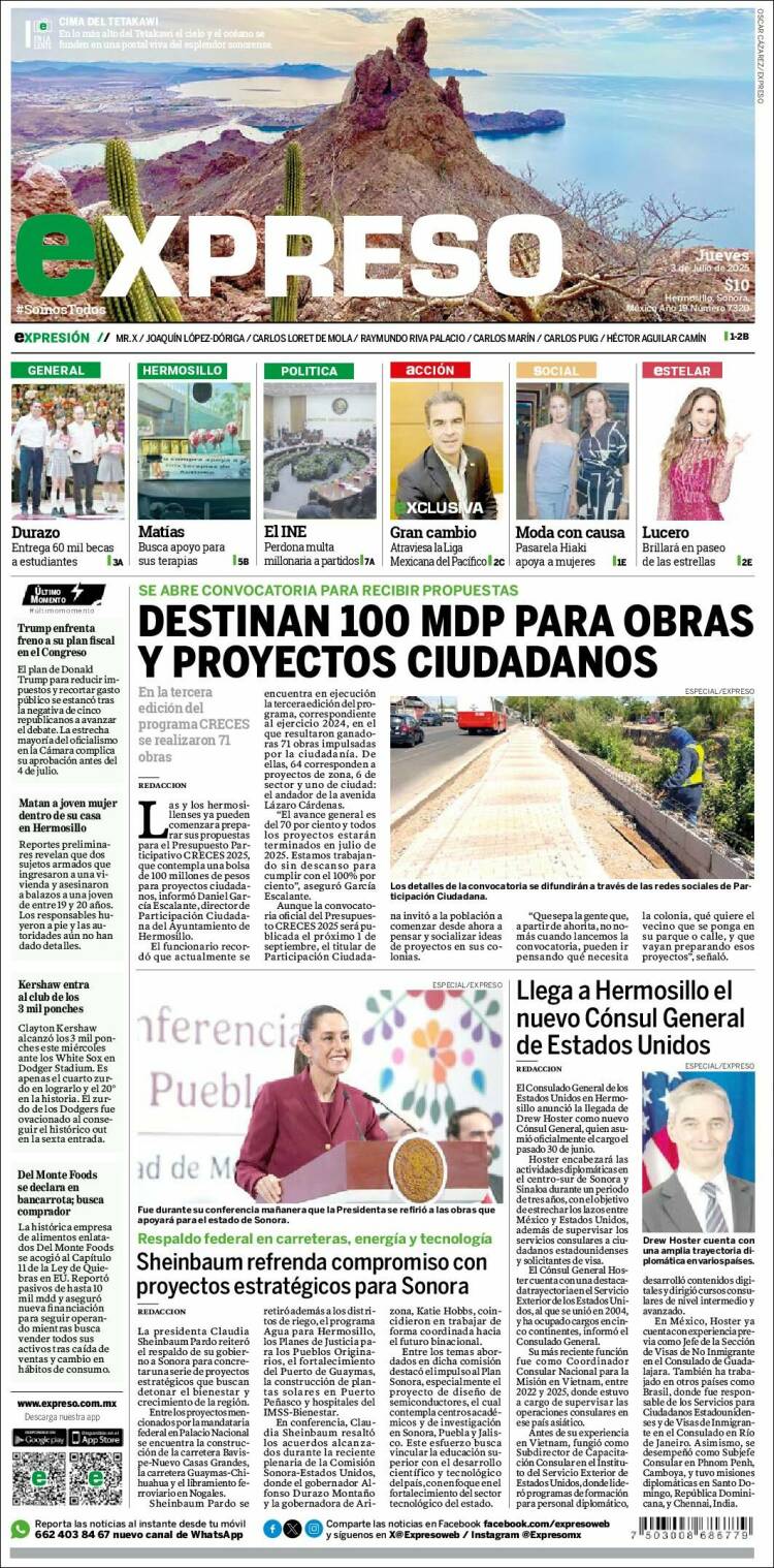 Portada de Expreso (México)