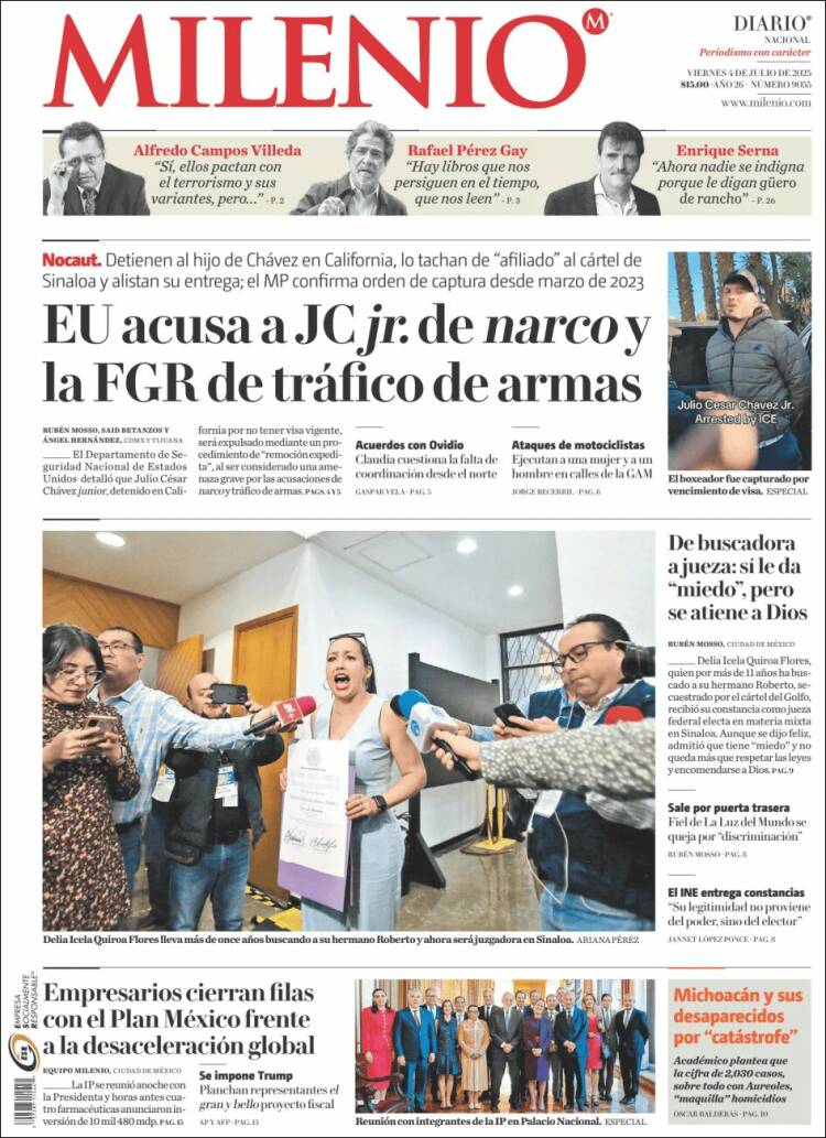 Portada de Milenio (Mexico)