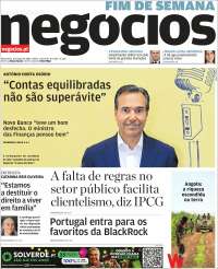 Portada de Jornal de Negócios (Portugal)