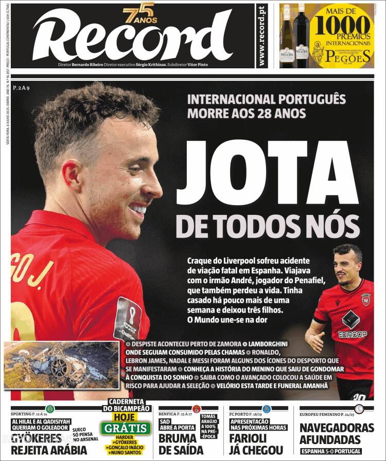 Portada de Record (Portugal)
