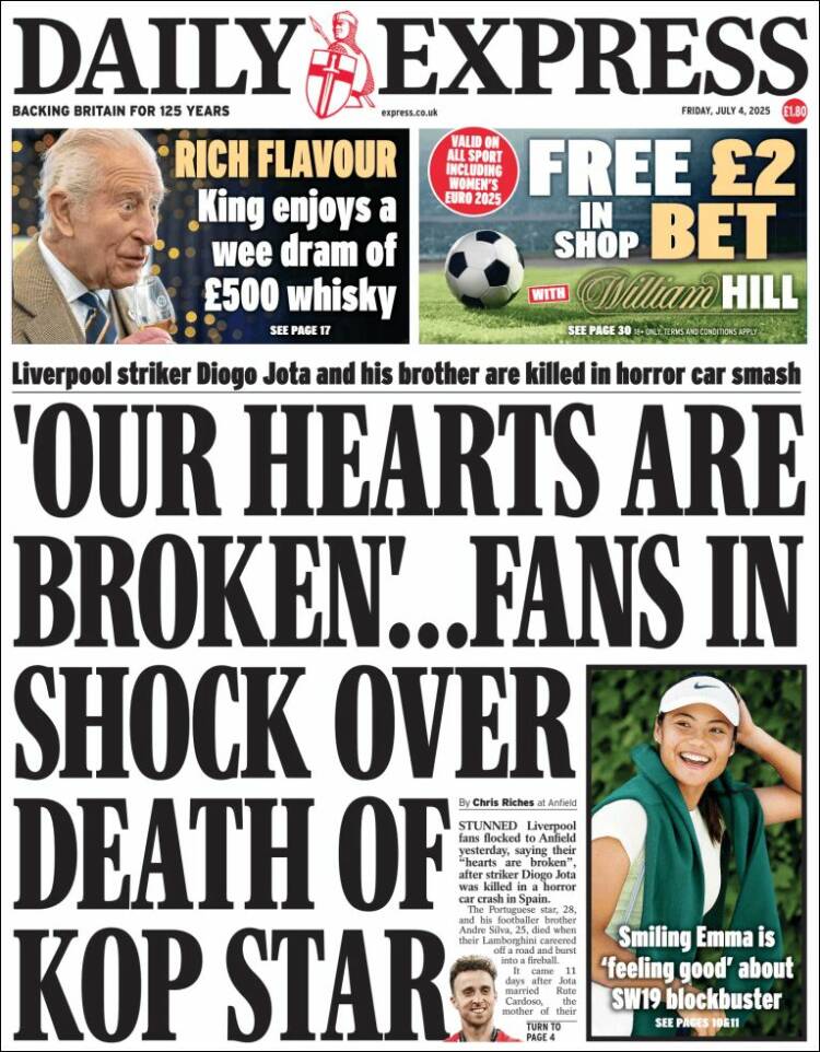 Portada de Daily Express (United Kingdom)