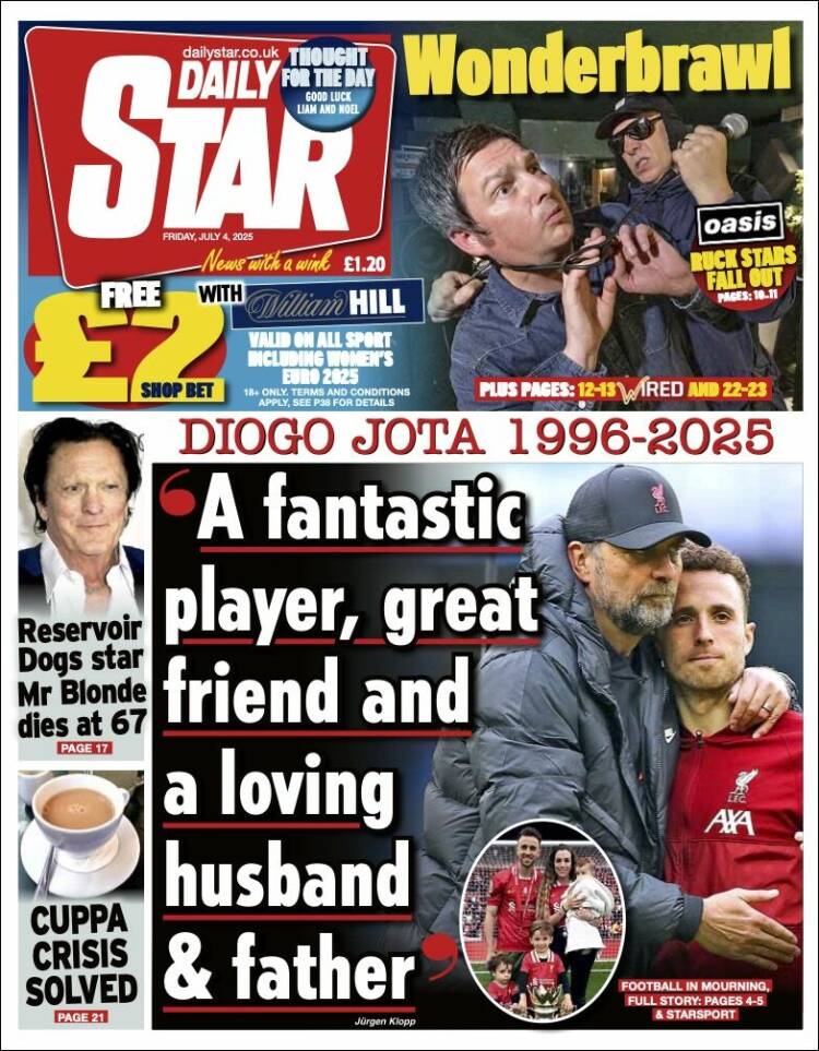 Portada de Daily Star (United Kingdom)