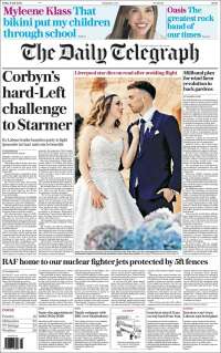 Portada de Daily Telegraph (Reino Unido)
