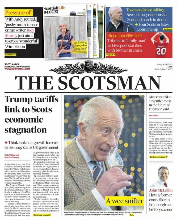 Portada de The Scotsman (United Kingdom)