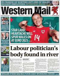 Portada de Western Mail (Reino Unido)
