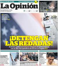 Portada de La Opinión (USA)