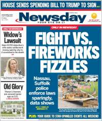 Portada de Newsday (USA)