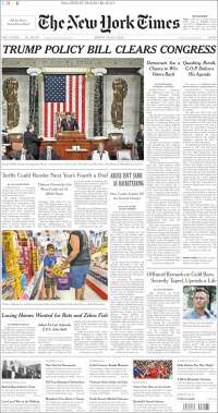 Portada de New York Times (USA)