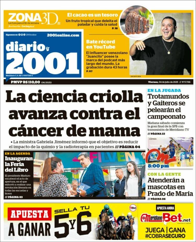Portada de 2001 - Dosmiluno (Venezuela)