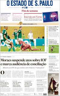 Portada de O Estado de São Paulo (Brasil)
