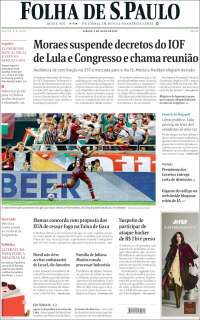 Portada de Folha de São Paulo (Brasil)